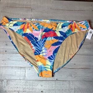 Floral Bikini Bottom Blue Red Yellow Pink Old Navy Woman's Size 3X NWT!